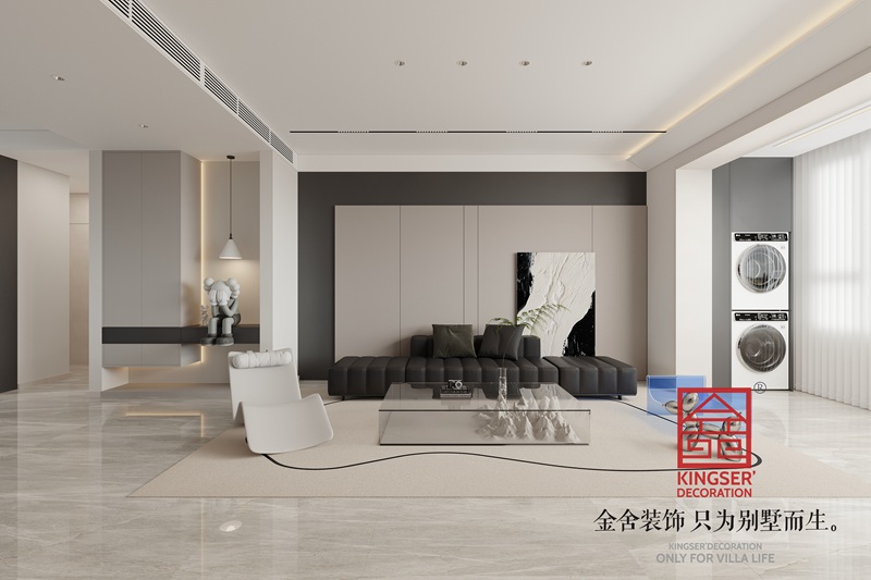 盛邦九號院輕奢風(fēng)格客廳裝修設計