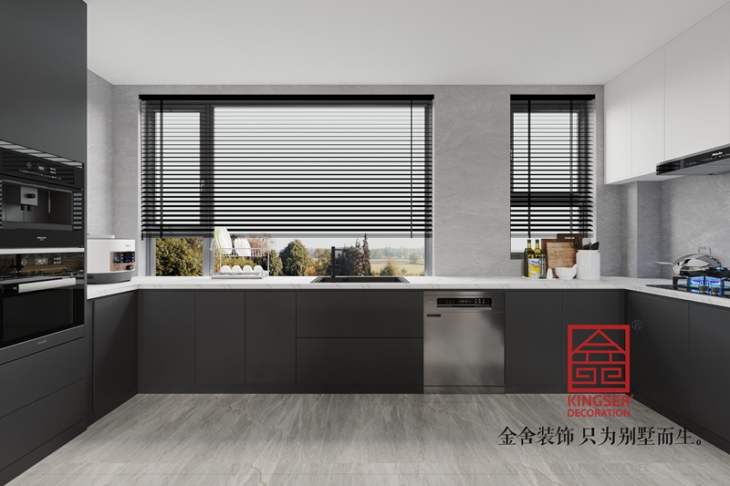 盛邦九號院輕奢風(fēng)格廚房裝修設計