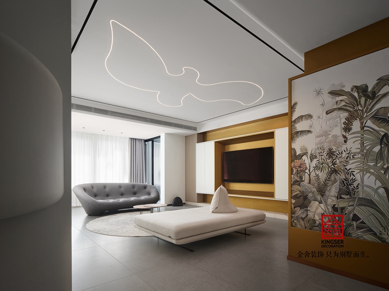 榮盛華府205㎡現代風(fēng)格裝修完工實(shí)景圖