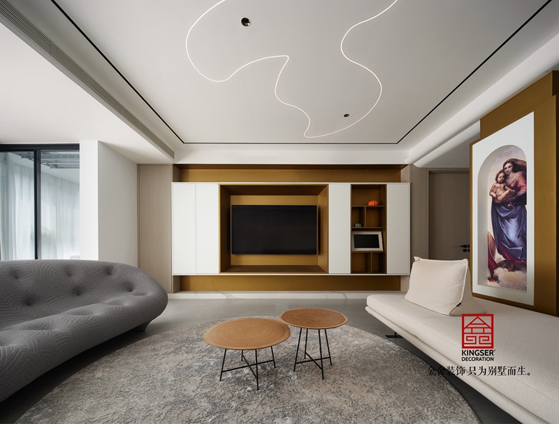 榮盛華府205㎡現代風(fēng)格裝修完工實(shí)景圖