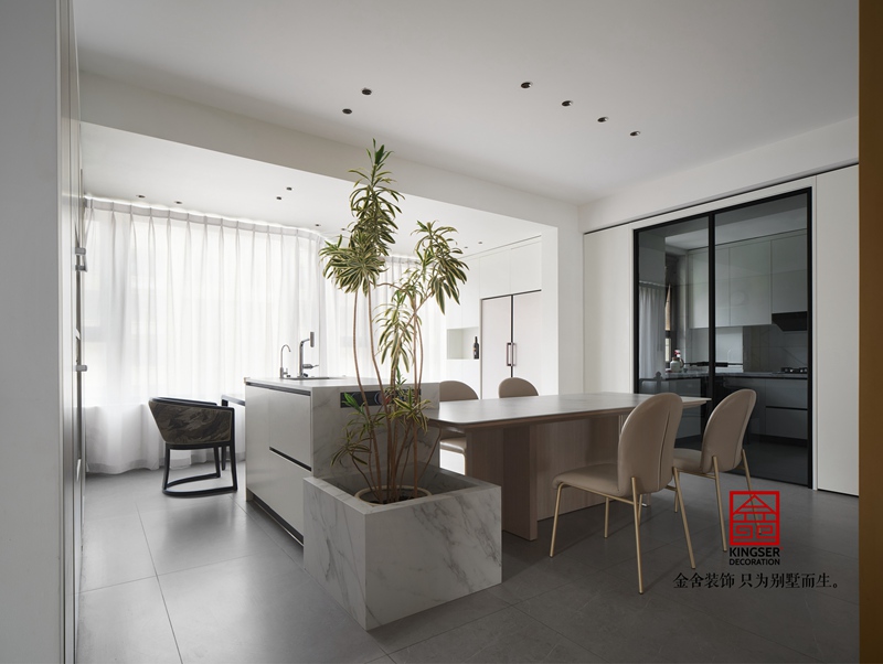 榮盛華府205㎡現代風(fēng)格裝修完工實(shí)景圖