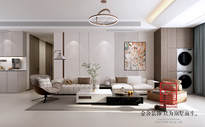 盛邦九號院現代簡(jiǎn)約風(fēng)格客廳裝修設計