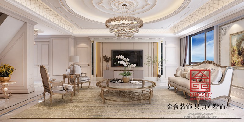 玫瑰灣380平歐式風(fēng)格別墅裝修設計